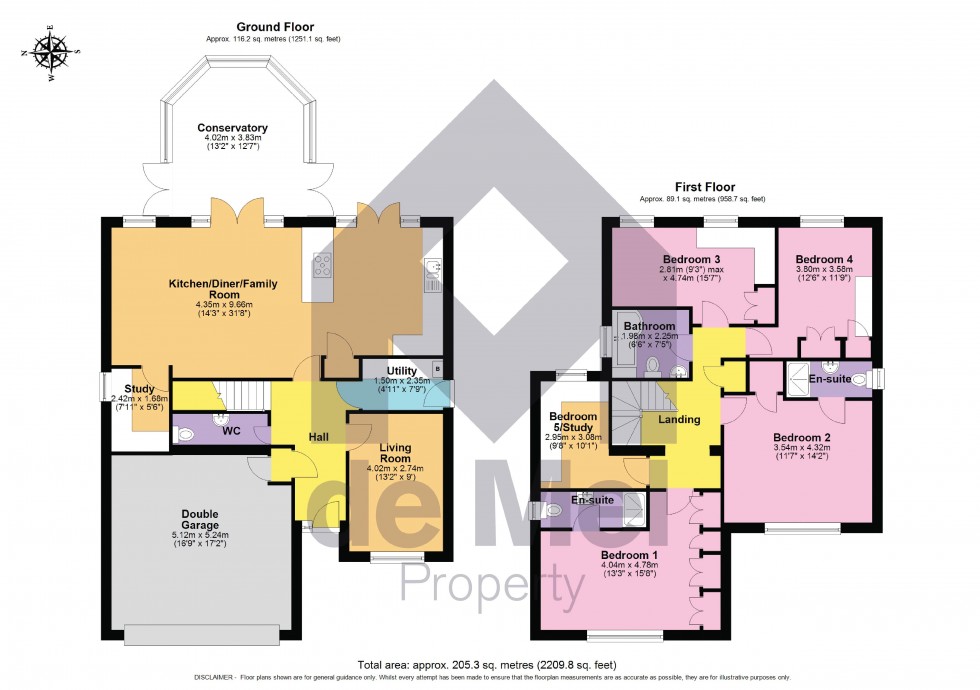 Floorplan for Yarlington Close, Bishops Cleeve, Cheltenham, Gloucestershire, GL52