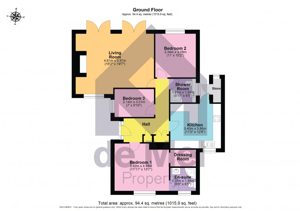 Floorplan for St. Margarets Drive, Alderton
