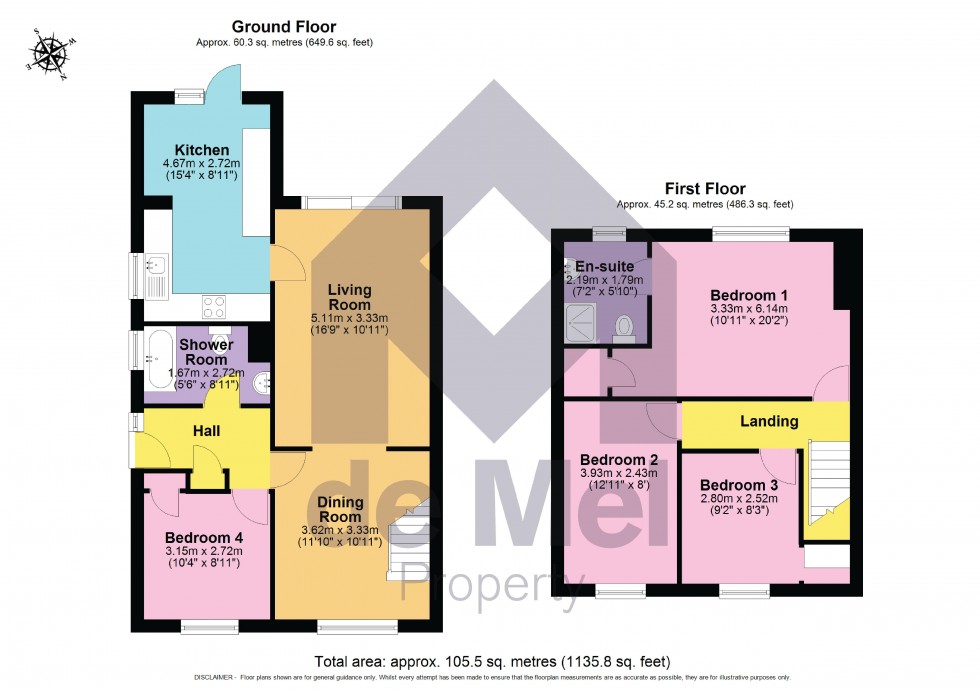 Floorplan for Selborne Road, Bishops Cleeve, Cheltenham, GL52