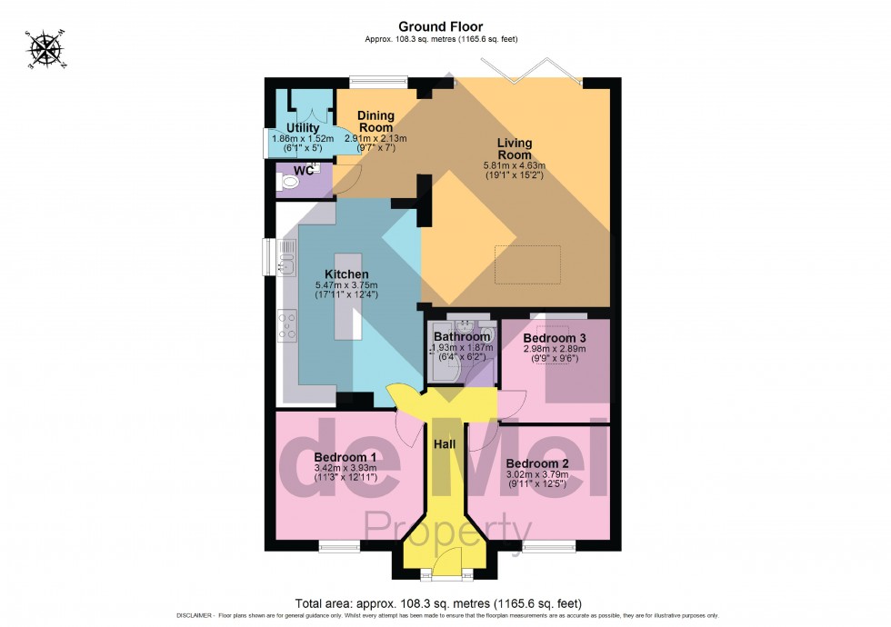Floorplan for Harveys Lane, Winchcombe