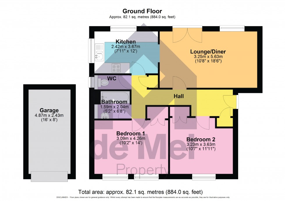 Floorplan for Oak Lodge, The Park, Cheltenham, GL50