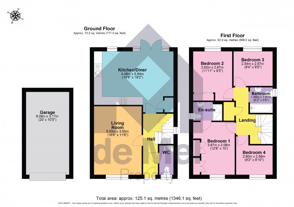 Floorplan for Cowslip Close, Cheltenham