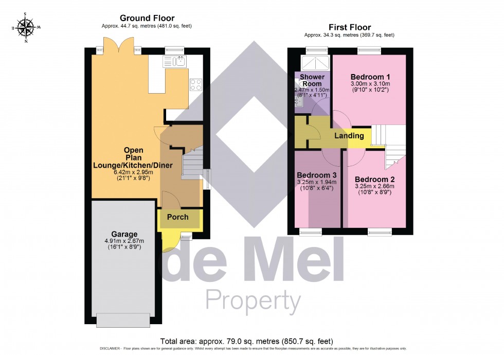 Floorplan for The Hopyard, Northway, Tewkesbury, GL20