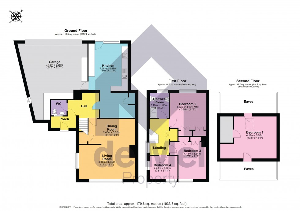 Floorplan for Monica Drive, Pittville, Cheltenham, Gloucestershire, GL50