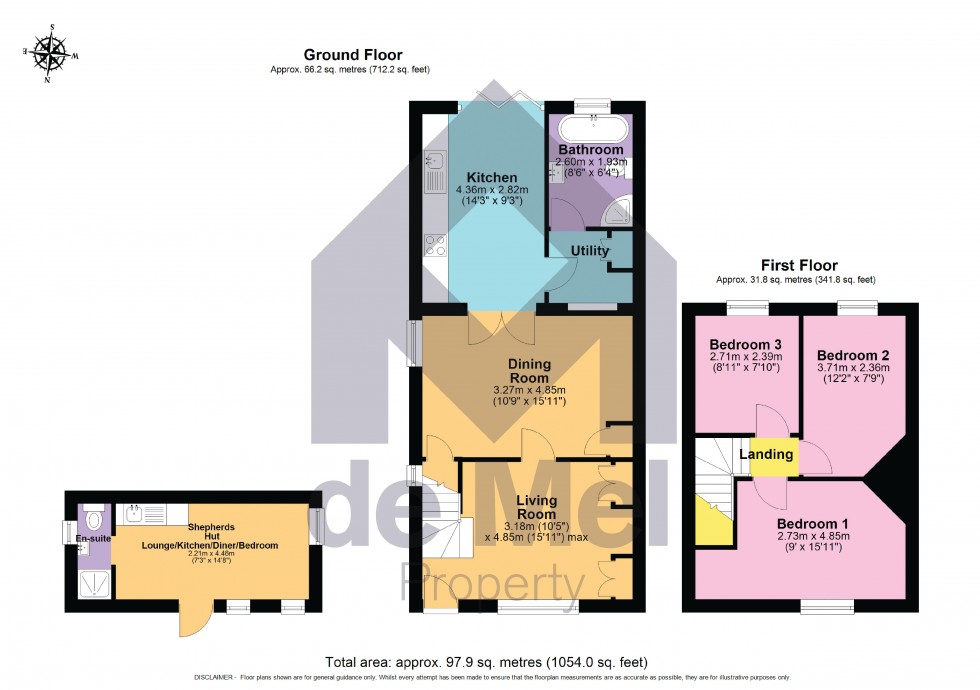 Floorplan for Station Cottages, Toddington
