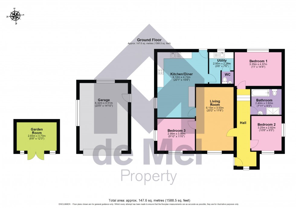 Floorplan for Ash Lane, Down Hatherley, Gloucester