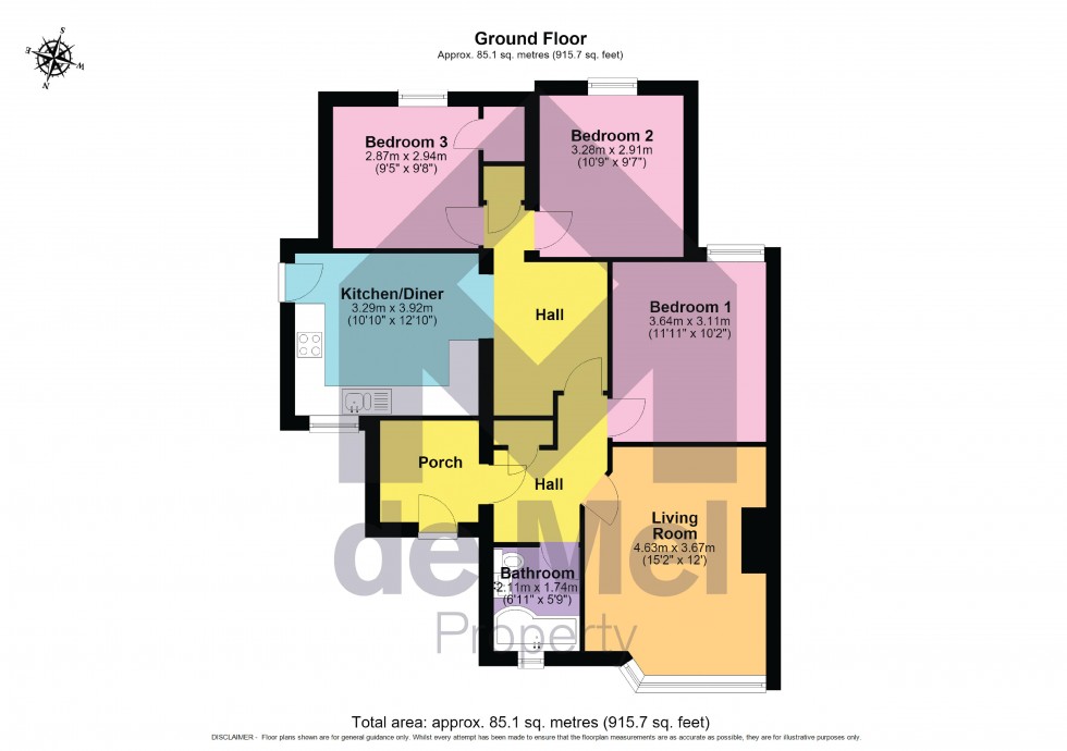 Floorplan for Everest Road, Leckhampton