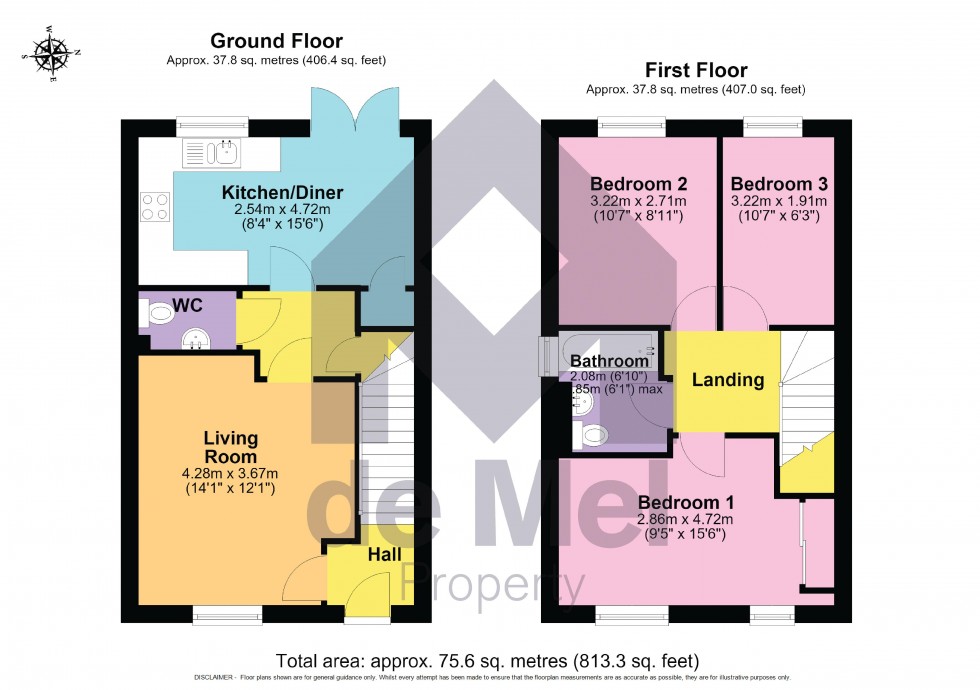 Floorplan for Opal Way, Bishops Cleeve, Cheltenham, GL52