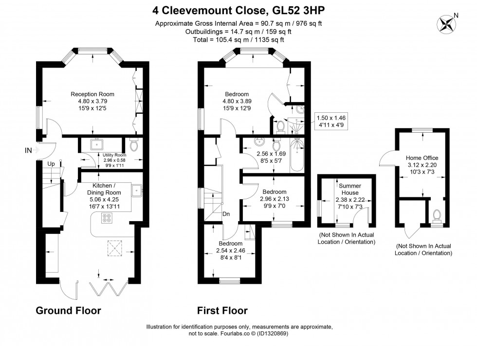 Floorplan for Cleevemount Close, Pittville, Cheltenham, GL52